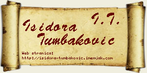 Isidora Tumbaković vizit kartica